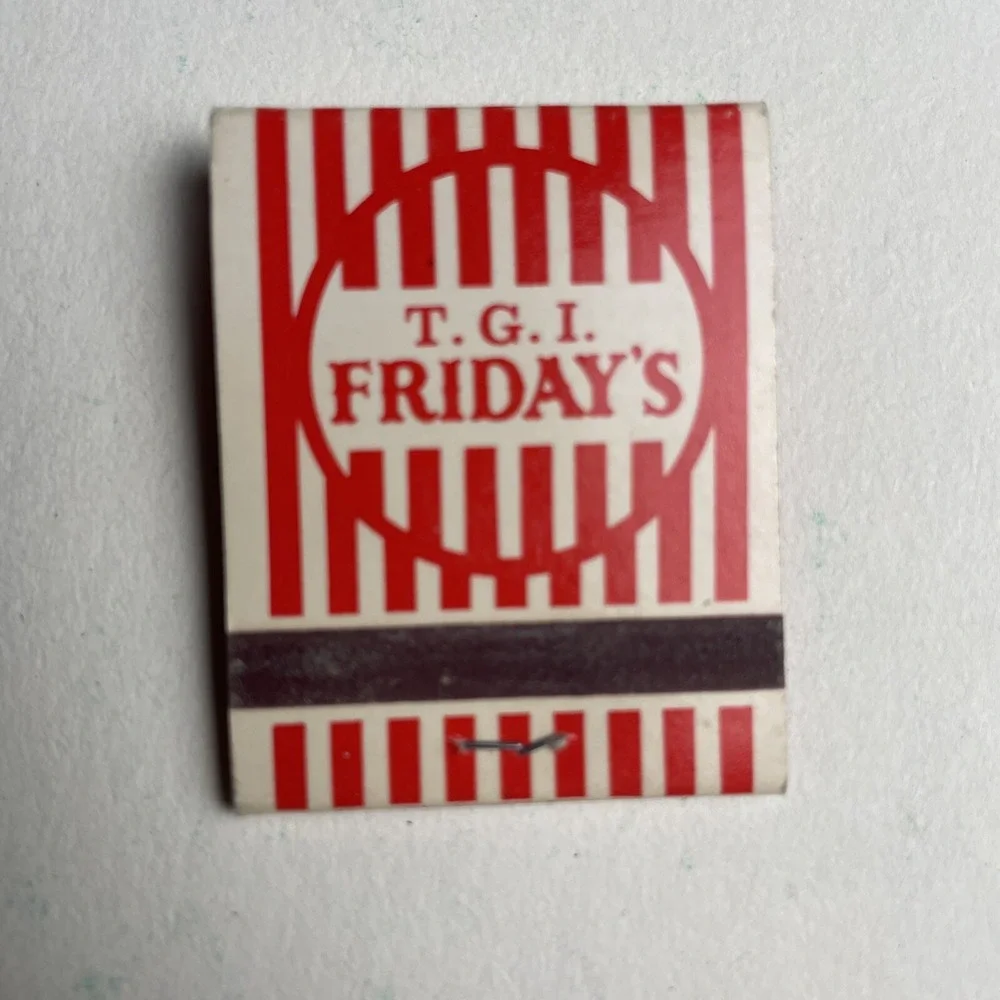 Vintage Matchbook TGI FRIDAYS Red Striped Collectible‎ Memorabilia FULL